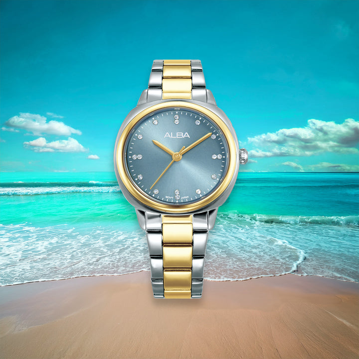 ALBA AH8930X FASHION QUARTZ TEAL DIAL WOMEN WATCH