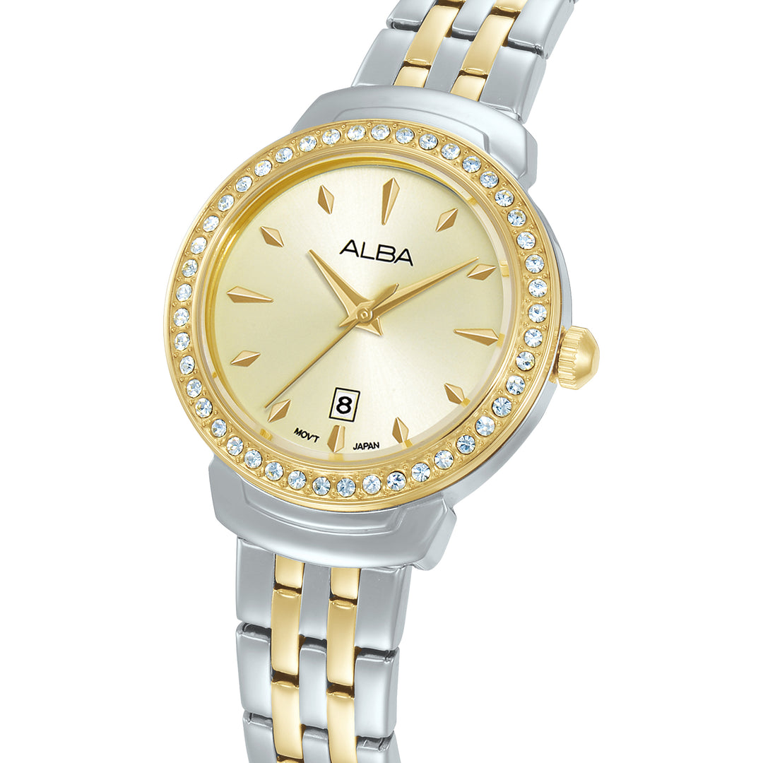 ALBA AH7FC6X FASHION QUARTZ LIGHT CHAMPAGNE DIAL WOMEN WATCH