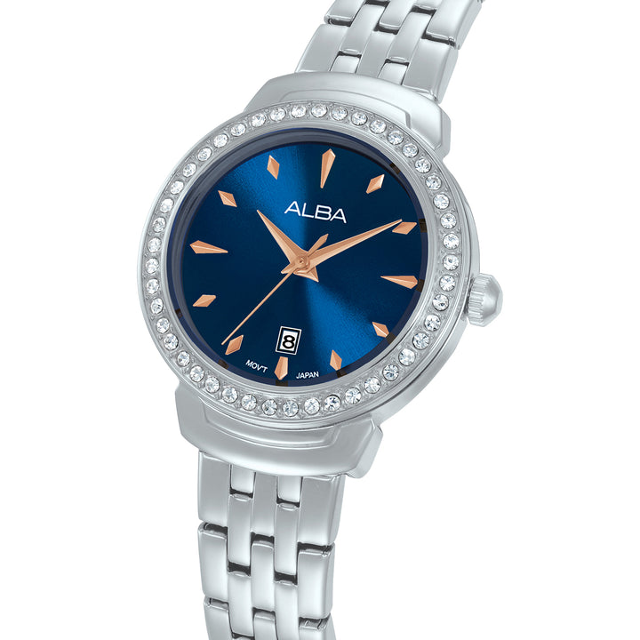 ALBA AH7FC7X FASHION QUARTZ BLUE DIAL WOMEN WATCH