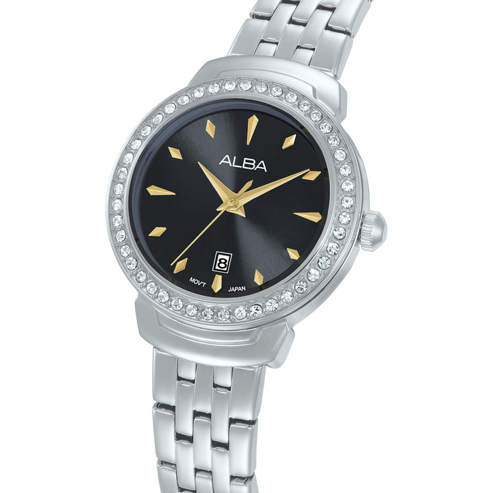 ALBA AH7FC9X FASHION QUARTZ BLACK DIAL WOMEN WATCH