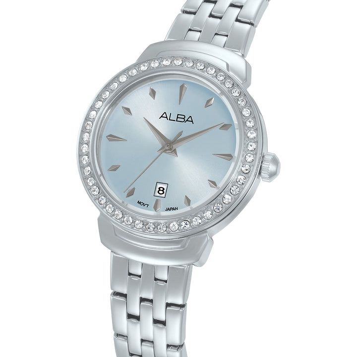 ALBA AH7FD1X FASHION QUARTZ LIGHT BLUE DIAL WOMEN WATCH