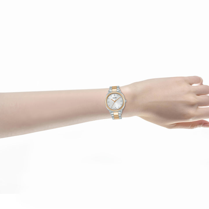 ALBA AH8928X FASHION QUARTZ SILVER WHITE DIAL WOMEN WATCH