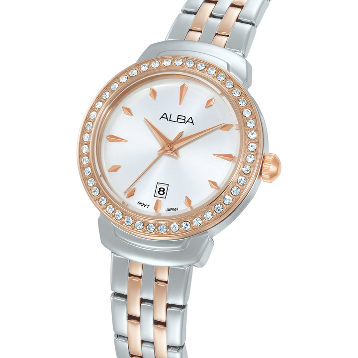 ALBA AH7FC4X FASHION QUARTZ SILVER WHITE DIAL WOMEN WATCH
