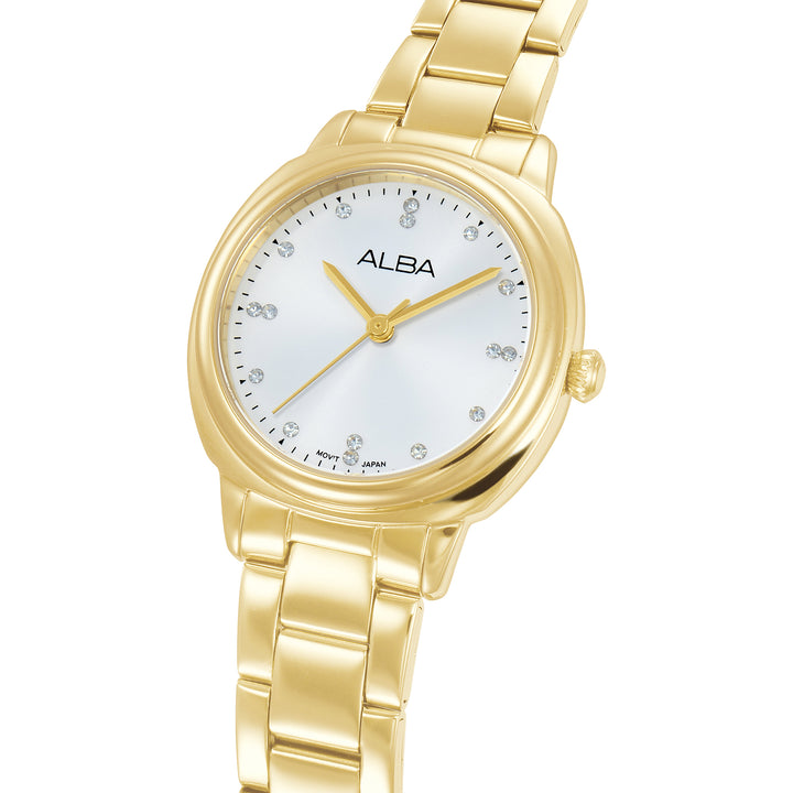 ALBA AH8926X FASHION QUARTZ SILVER WHITE DIAL WOMEN WATCH