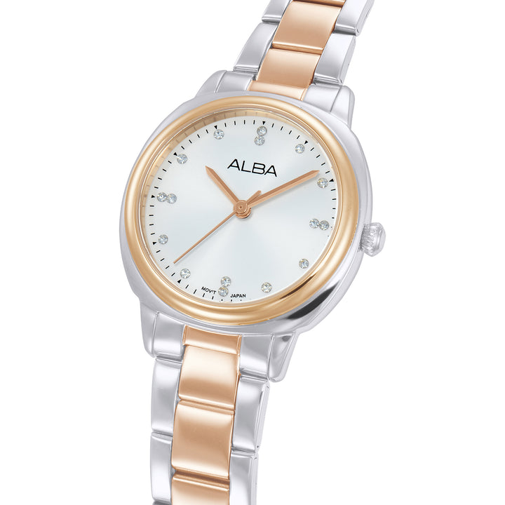 ALBA AH8928X FASHION QUARTZ SILVER WHITE DIAL WOMEN WATCH