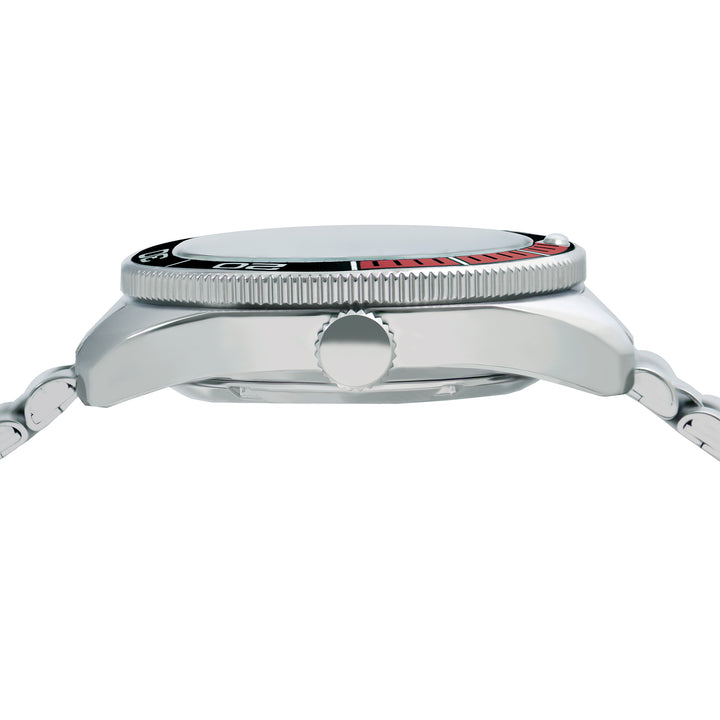 ALBA AL4821X MECHANICAL AUTOMATIC DAY-DATE SILVER GREY DIAL MEN WATCH