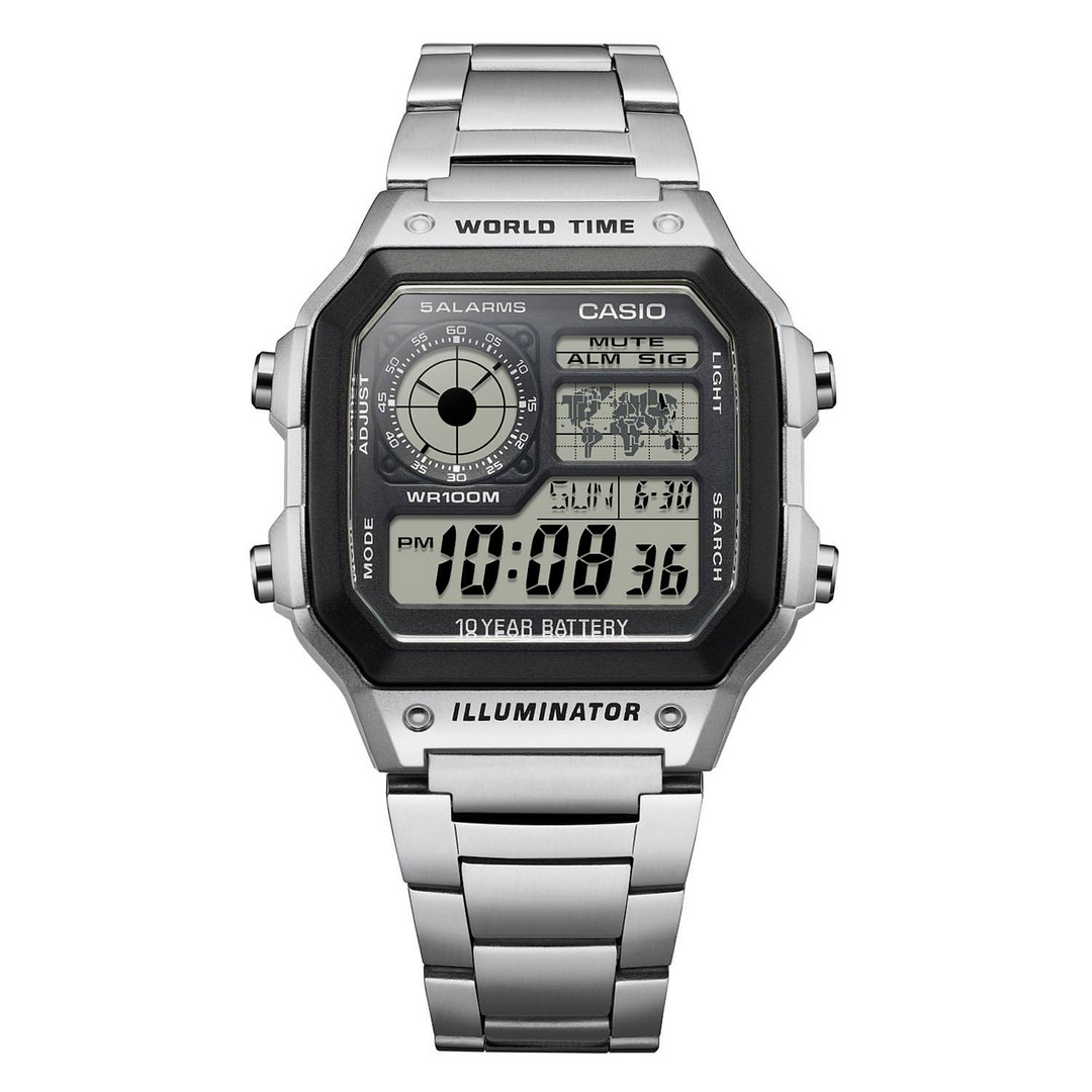 CASIO GENERAL AE-1200WHD-1AVDF DIGITAL SILVER MEN WATCH