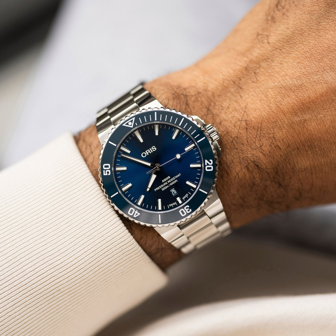 ORIS AQUIS DATE 733 7789 4135-07 8 22 04PEB MECHANICAL MEN WATCH