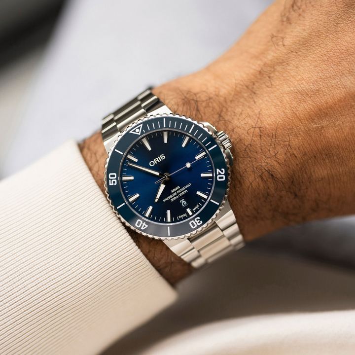 ORIS AQUIS DATE 733 7789 4135-07 8 22 04PEB MECHANICAL MEN WATCH