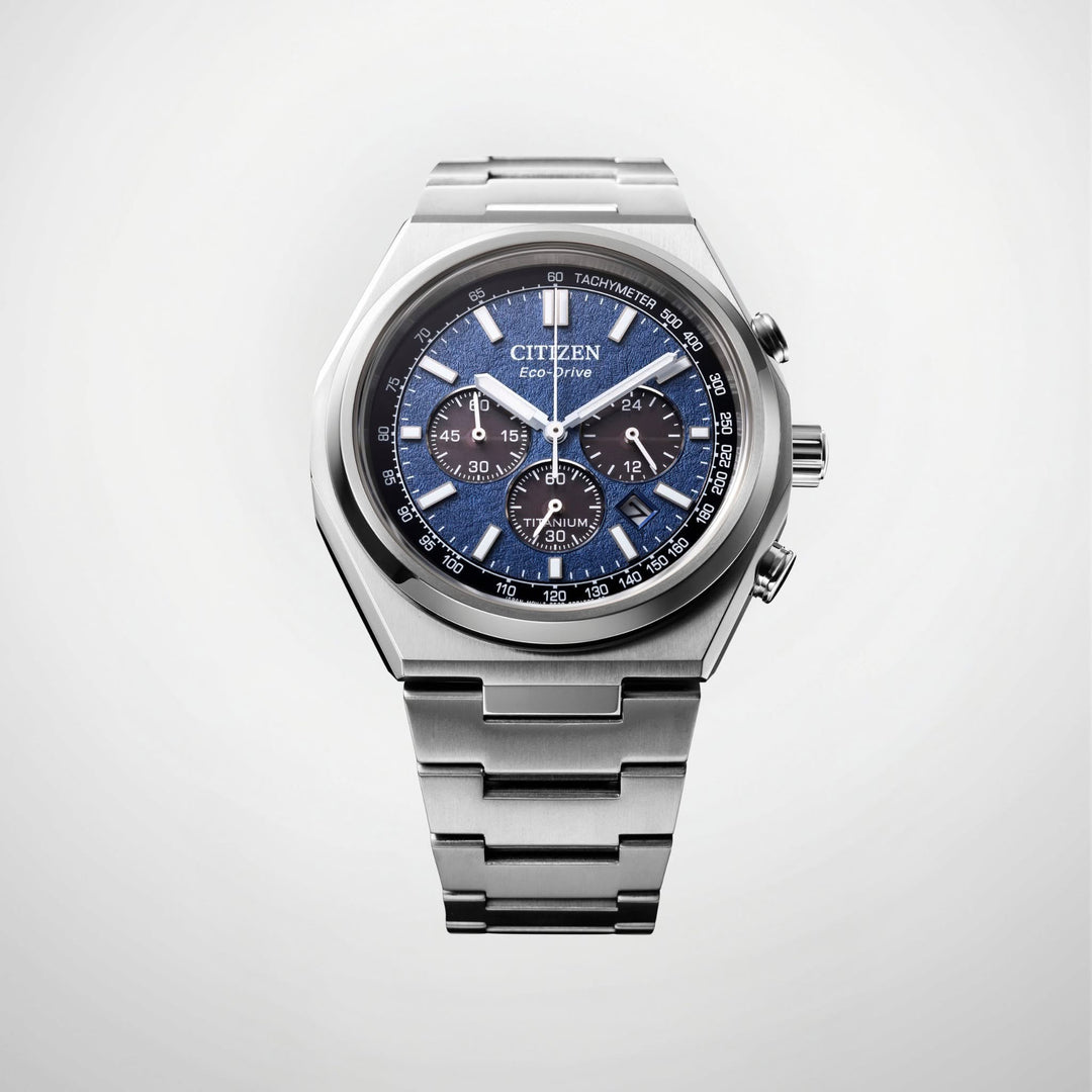 CITIZEN CA4610-85L SUPER TITANIUM ZENSHIN ECO-DRIVE CHRONOGRAPH MEN WATCH