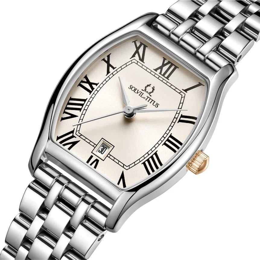 SOLVIL ET TITUS BARISTA W06-02825-019 3 HANDS DATE QUARTZ WOMEN WATCH