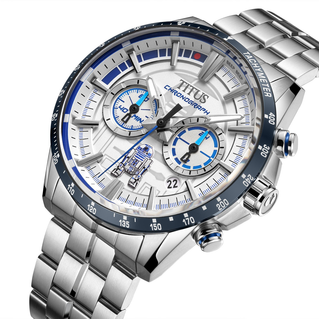 SOLVIL ET TITUS X STAR WARS 'R2-D2' W06-03365-001 LIMITED EDITION SABER CHRONOGRAPH QUARTZ MEN WATCH