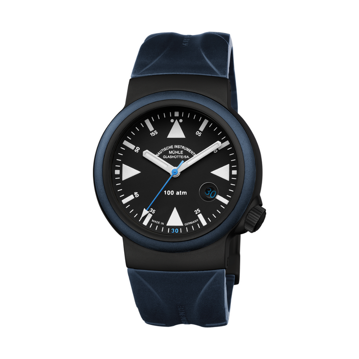 MÜHLE-GLASHÜTTE S.A.R. RESCUE-TIMER EDITION 1994 M1-41-03-1994-KB LIMITED EDITION AUTOMATIC MEN WATCH