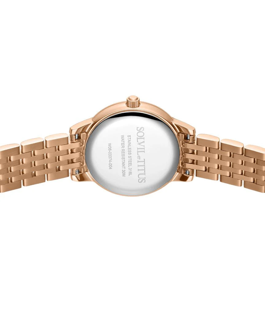 SOLVIL ET TITUS FAIR LADY W06-03374-004 3 HANDS DATE QUARTZ WOMEN WATCH