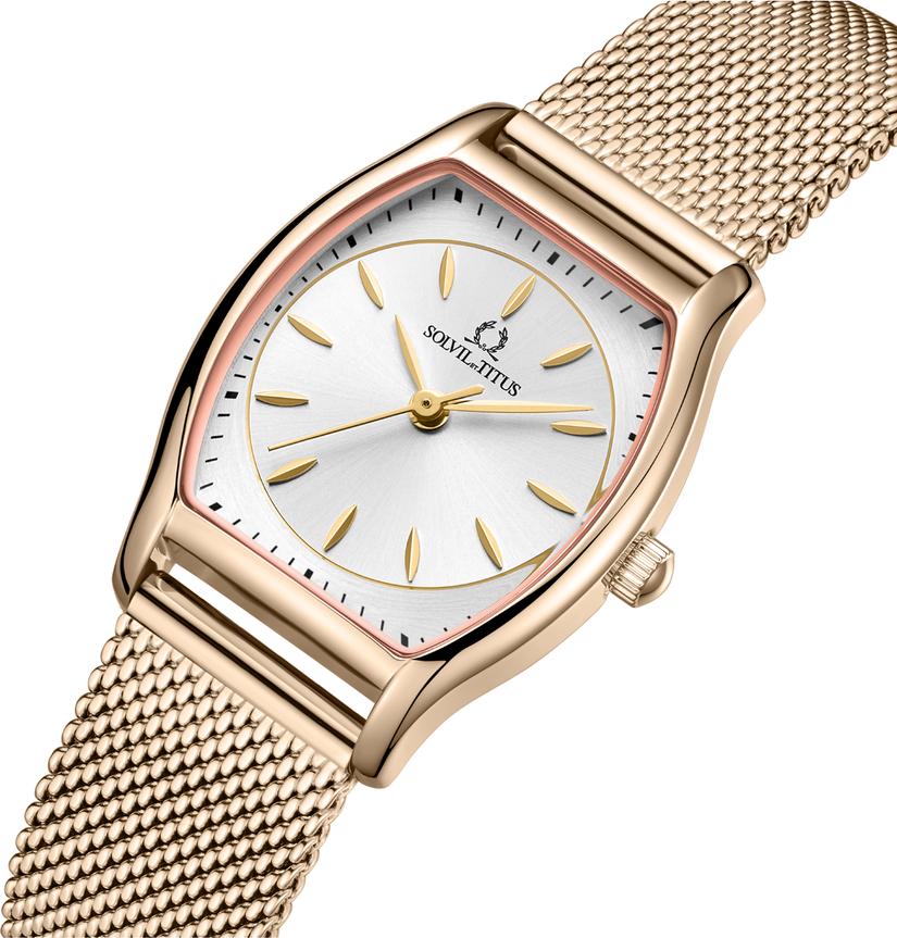SOLVIL ET TITUS BARISTA W06-03384-006 3 HANDS DATE QUARTZ WOMEN WATCH