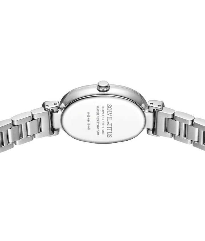 Solvil et Titus Fair Lady W06-03412-001 case back stainless steel with 3 ATM water resistance