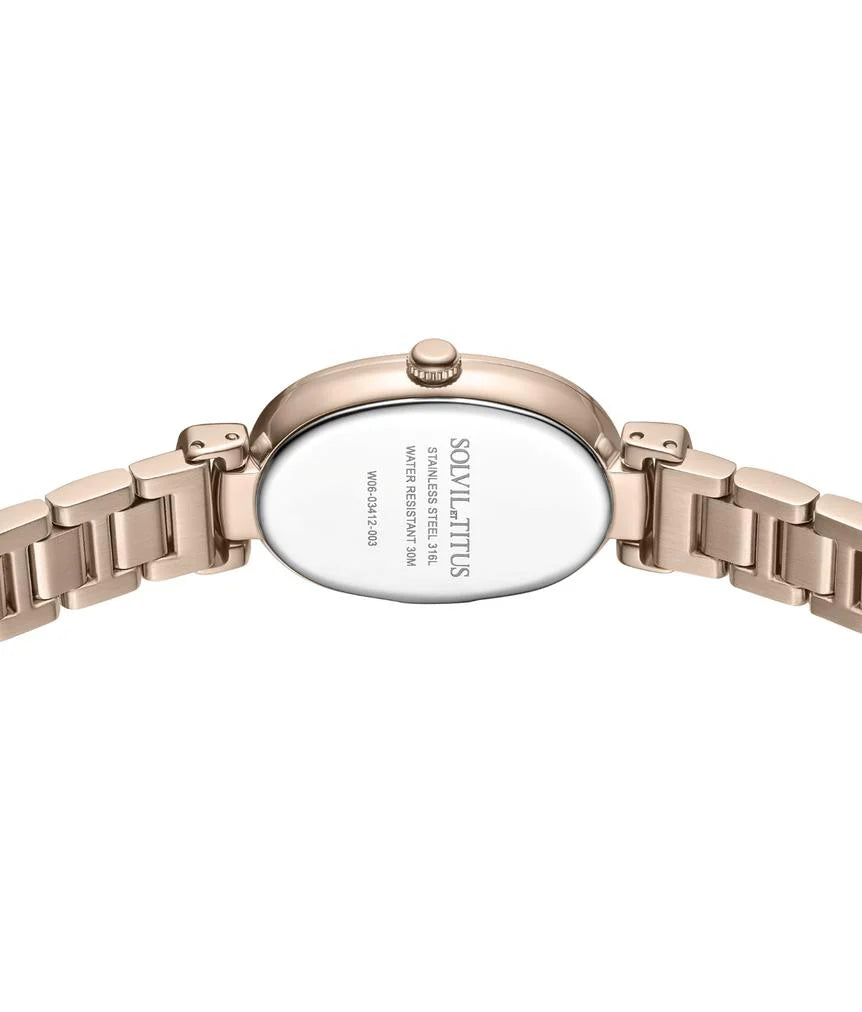 Solvil et Titus Fair Lady W06-03412-003 case back stainless steel with 3 ATM water resistance