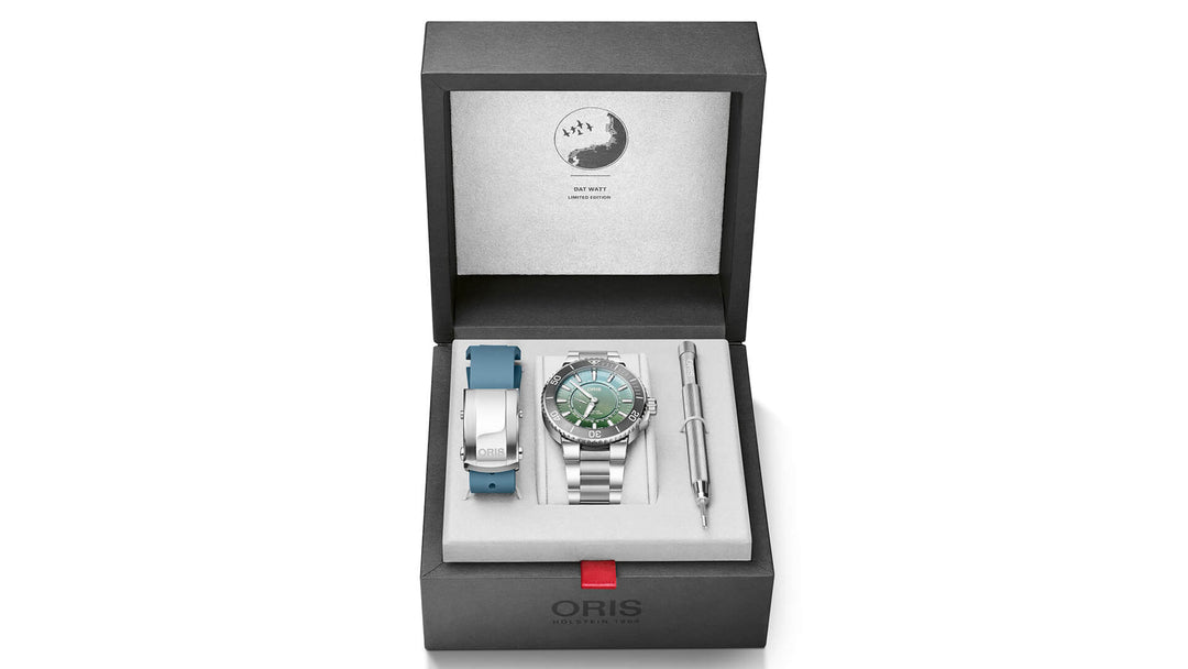 ORIS AQUIS DAT WATT 743 7734 4197-Set LIMITED EDITION II MECHANICAL MEN WATCH