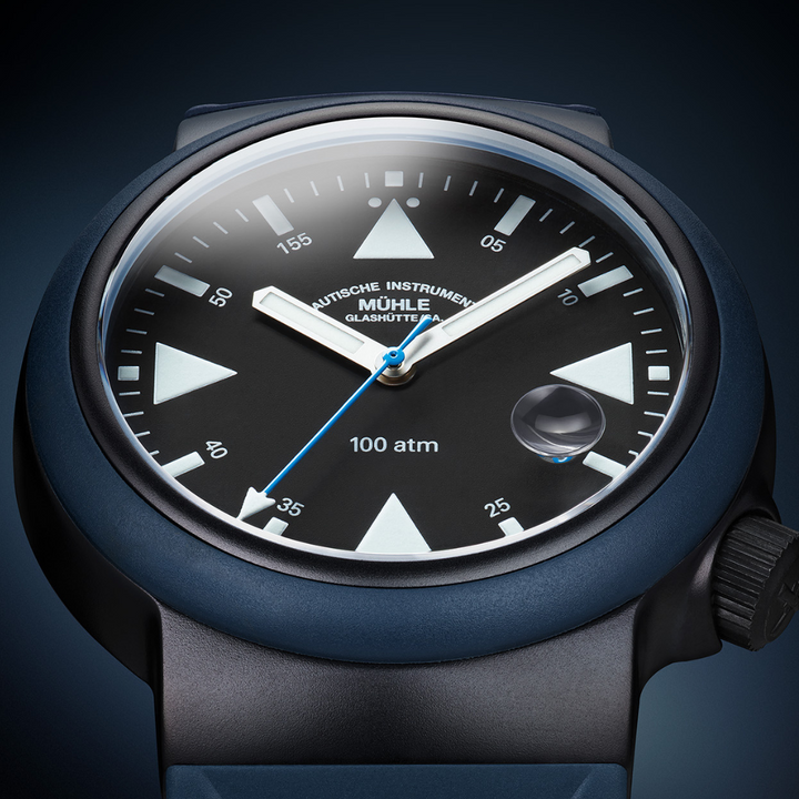 MÜHLE-GLASHÜTTE S.A.R. RESCUE-TIMER EDITION 1994 M1-41-03-1994-KB LIMITED EDITION AUTOMATIC MEN WATCH