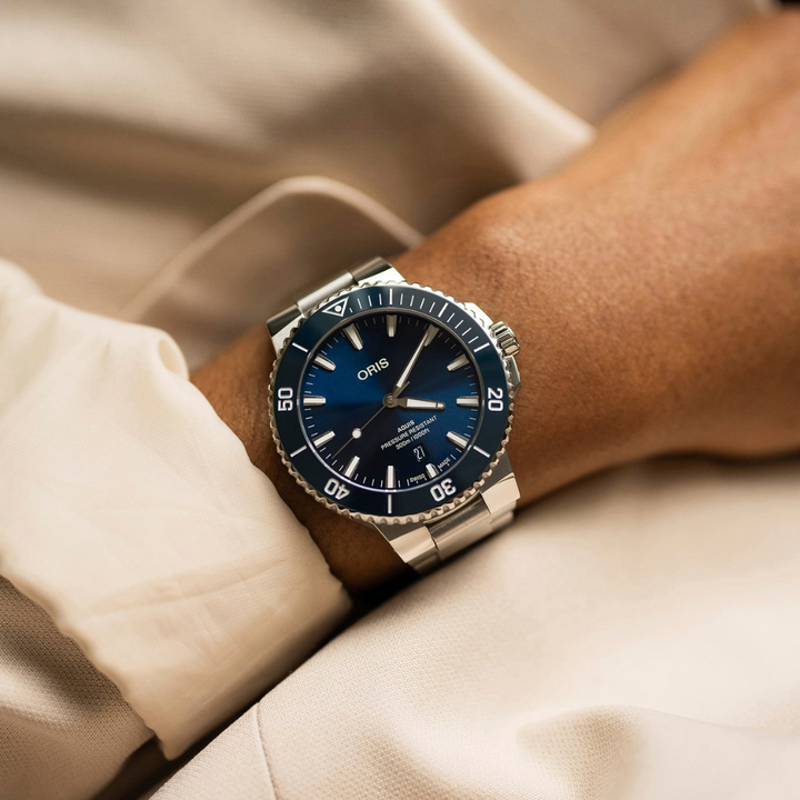 ORIS AQUIS DATE 733 7789 4135-07 8 22 04PEB MECHANICAL MEN WATCH
