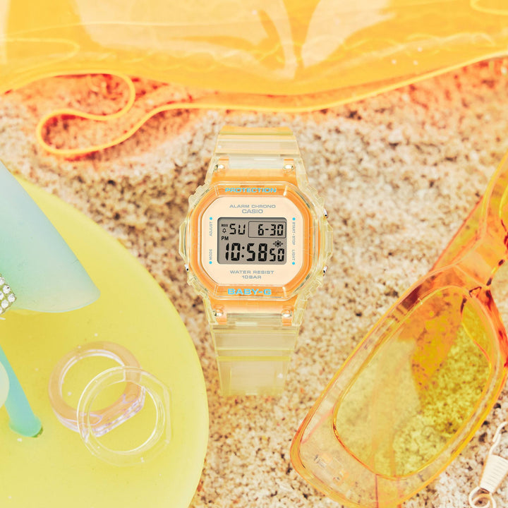 CASIO BABY-G BGD-565SJ-9DR SUMMER JELLY COLORS DIGITAL YELLOW WOMEN WATCH