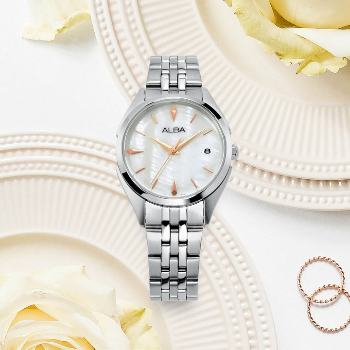 ALBA AG8P39X FASHION QUARTZ 3 HANDS DATE WOMEN WATCH
