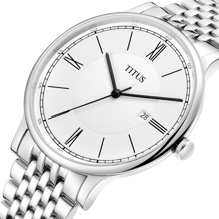 SOLVIL ET TITUS CLASSICIST W06-03044-002 3 HANDS DATE QUARTZ MEN WATCH