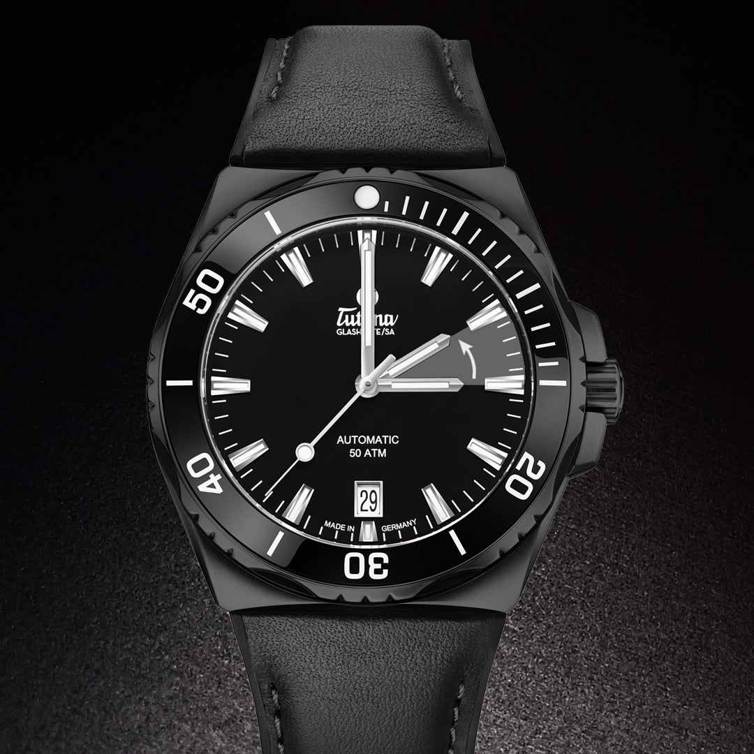 TUTIMA GLASHÜTTE M2 SEVEN SEAS S 6156-13 LIMITED EDITION AUTOMATIC MEN WATCH