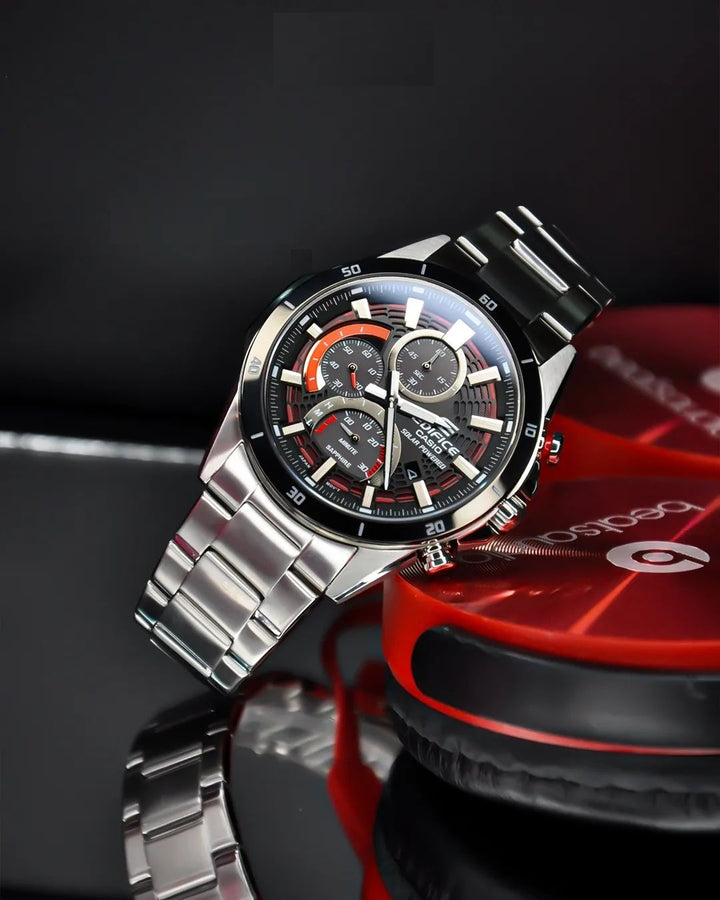 CASIO EDIFICE SLIM LINE EFS-S610DB-1AVUDF SOLAR CHRONOGRAPH MEN WATCH