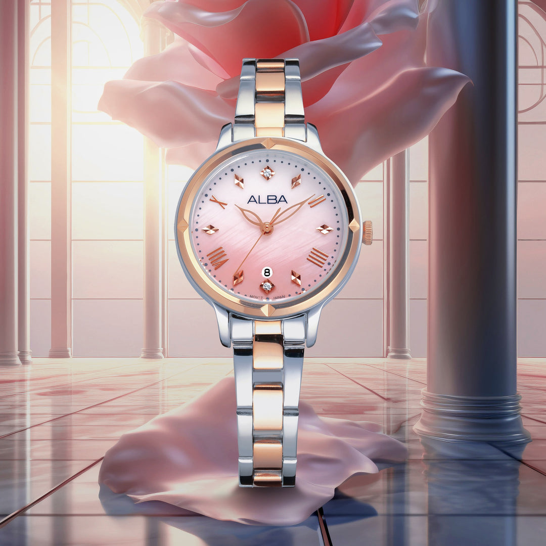 ALBA AH7DY0X FASHION QUARTZ 3 HANDS DATE WOMEN WATCH