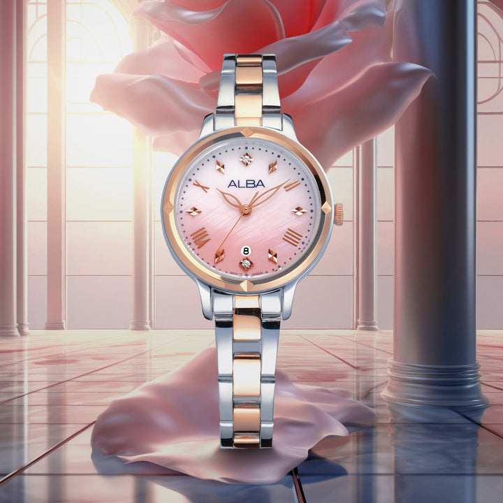 ALBA AH7DY0X FASHION QUARTZ 3 HANDS DATE WOMEN WATCH