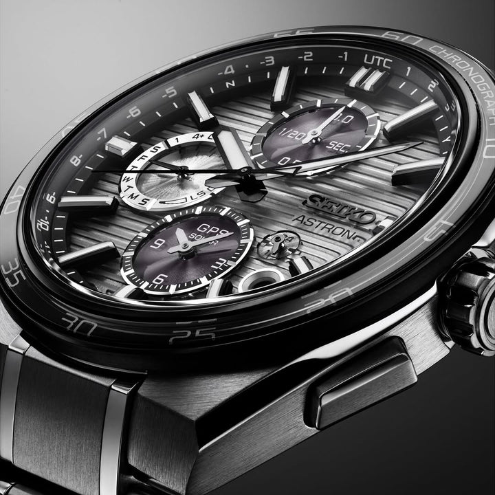 SEIKO ASTRON SSH177J1 DUAL-TIME GPS SOLAR CHRONOGRAPH MEN WATCH