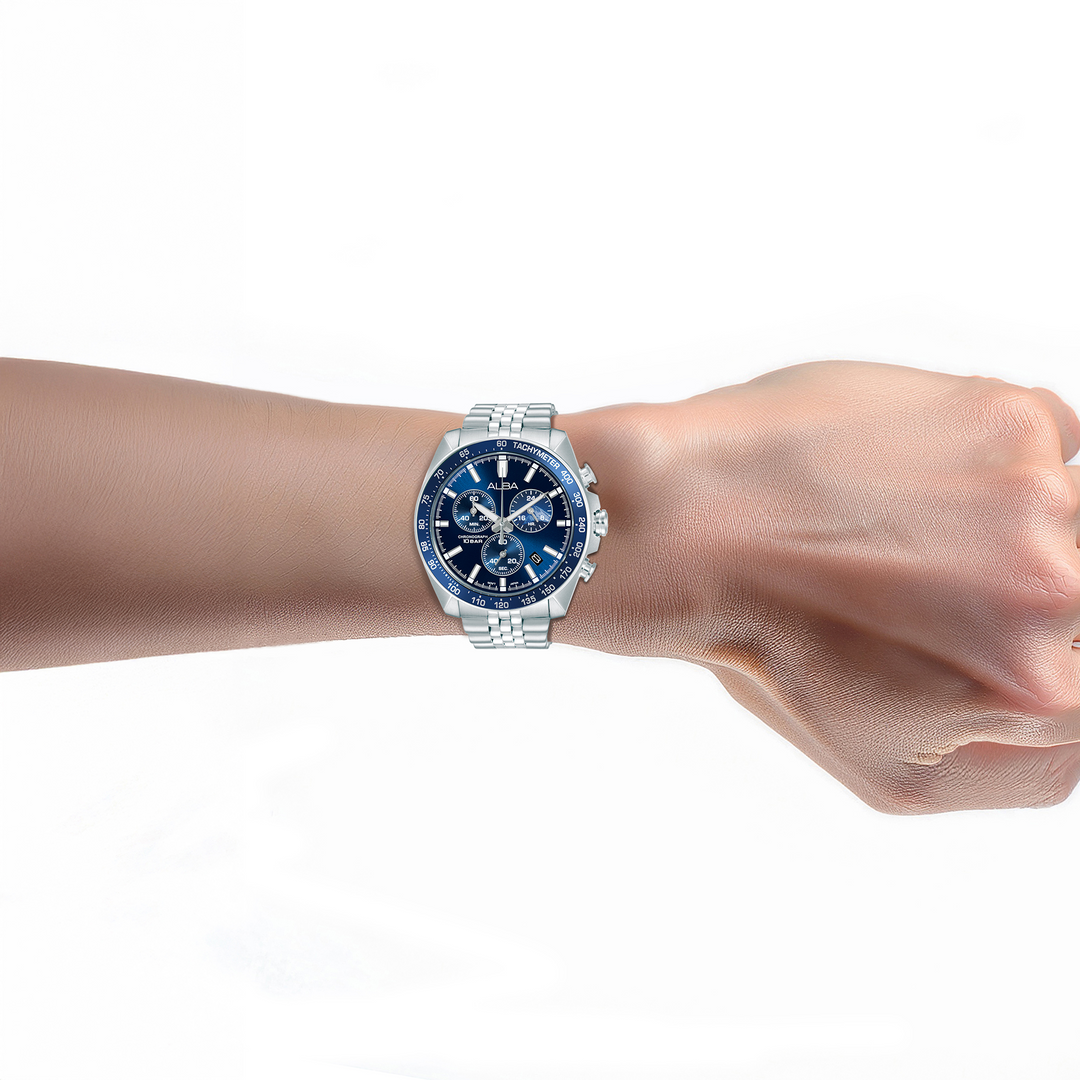 ALBA AX7027X SIGNA QUARTZ CHRONOGRAPH MEN WATCH