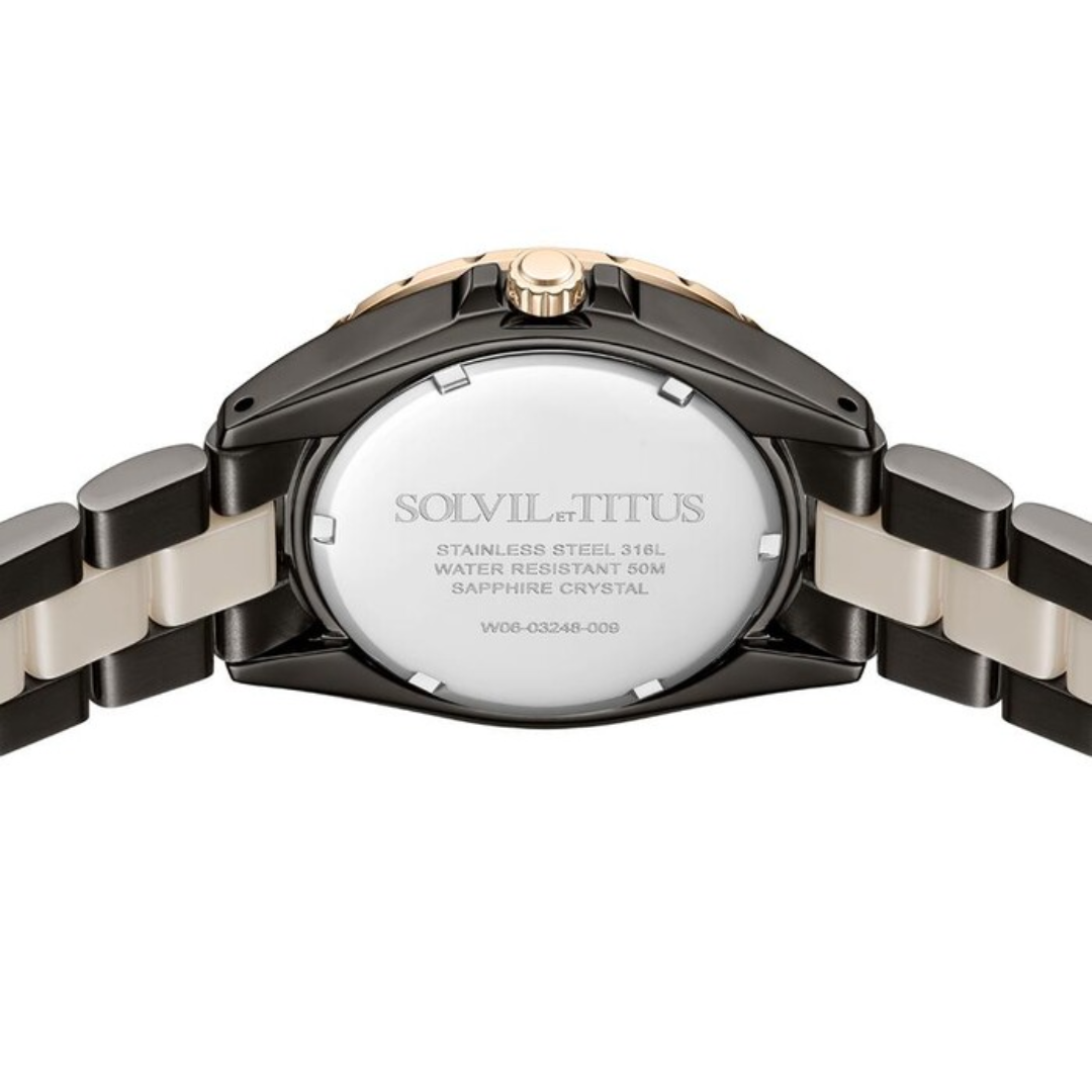 SOLVIL ET TITUS PERSE W06-03248-009 MULTI-FUNCTION QUARTZ WOMEN WATCH