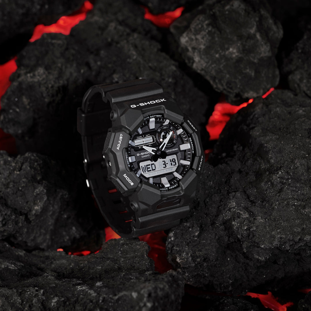 CASIO G-SHOCK GA-010-1ADR STANDARD ANALOG-DIGITAL BLACK WATCH