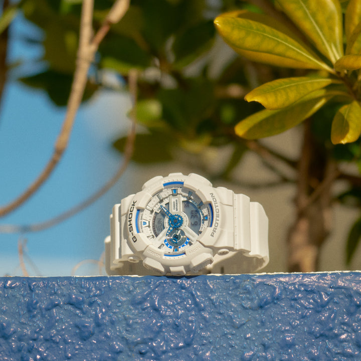 CASIO G-SHOCK GA-110HDS-7ADR STANDARD ANALOG-DIGITAL WHITE WATCH