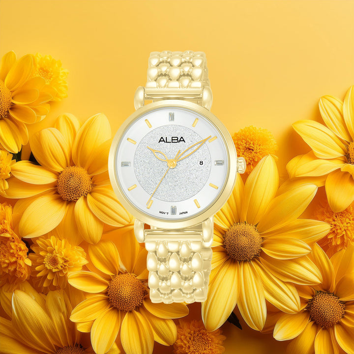 ALBA AH7DS8X FASHION QUARTZ 3 HANDS DATE WOMEN WATCH