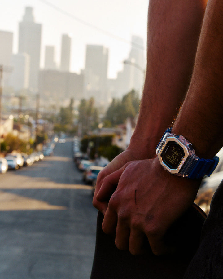 CASIO G-SHOCK GBX-100S-2DR G-LIDE DIGITAL BLUE MEN WATCH