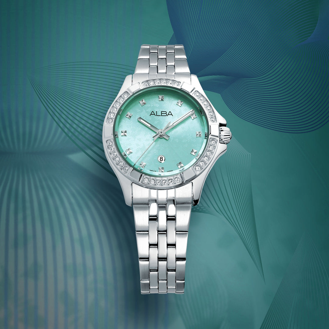 ALBA AH7EE3X SIGNA QUARTZ 3 HANDS DATE WOMEN WATCH