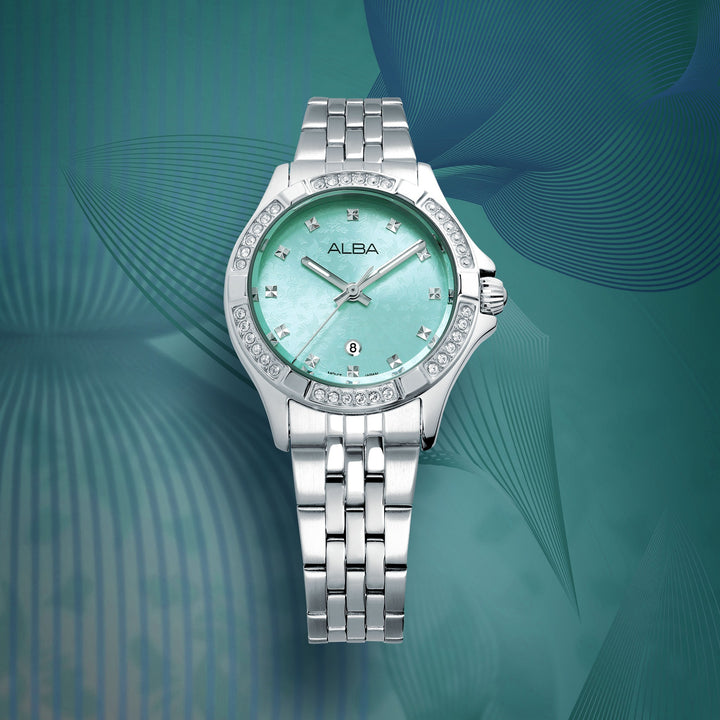 ALBA AH7EE3X SIGNA QUARTZ 3 HANDS DATE WOMEN WATCH