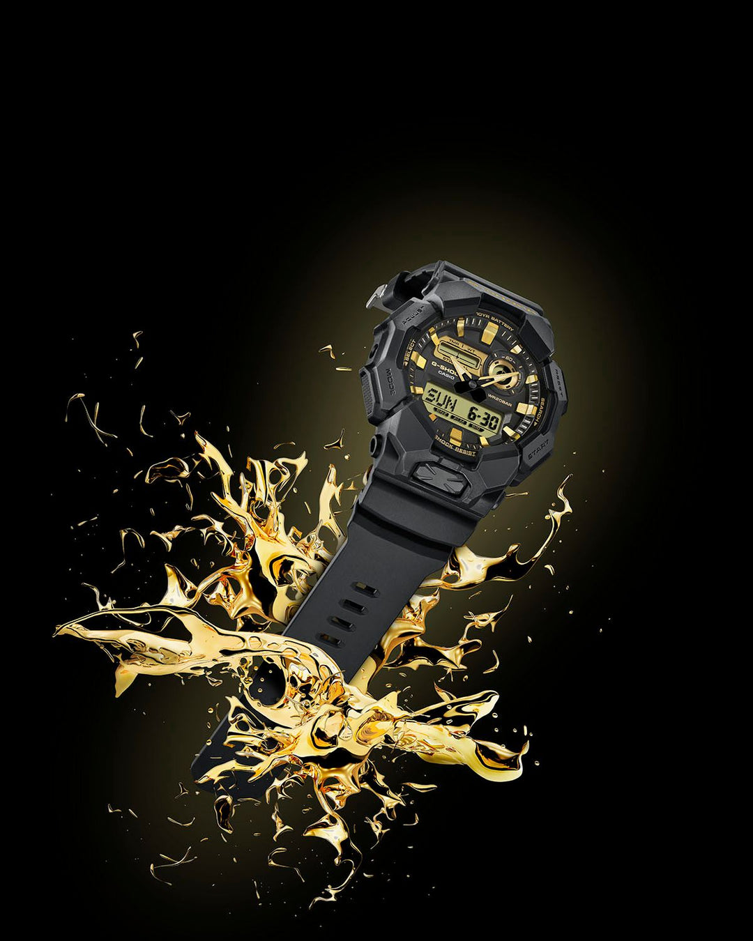 CASIO G-SHOCK GA-010GB-1A9DR STANDARD ANALOG-DIGITAL BLACK WATCH