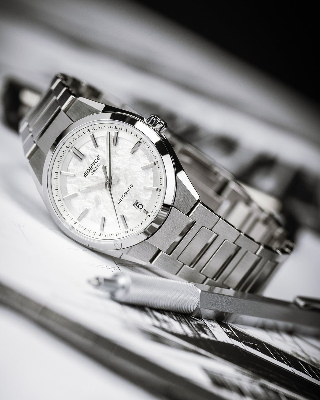 CASIO EDIFICE EFK-100D-7ADR AUTOMATIC STAINLESS STEEL MEN WATCH