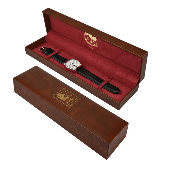 SOLVIL ET TITUS MICKEY MOUSE 95TH ANNIVERSARY W06-03355-001 MULTI-FUNCTION LEATHER MEN WATCH
