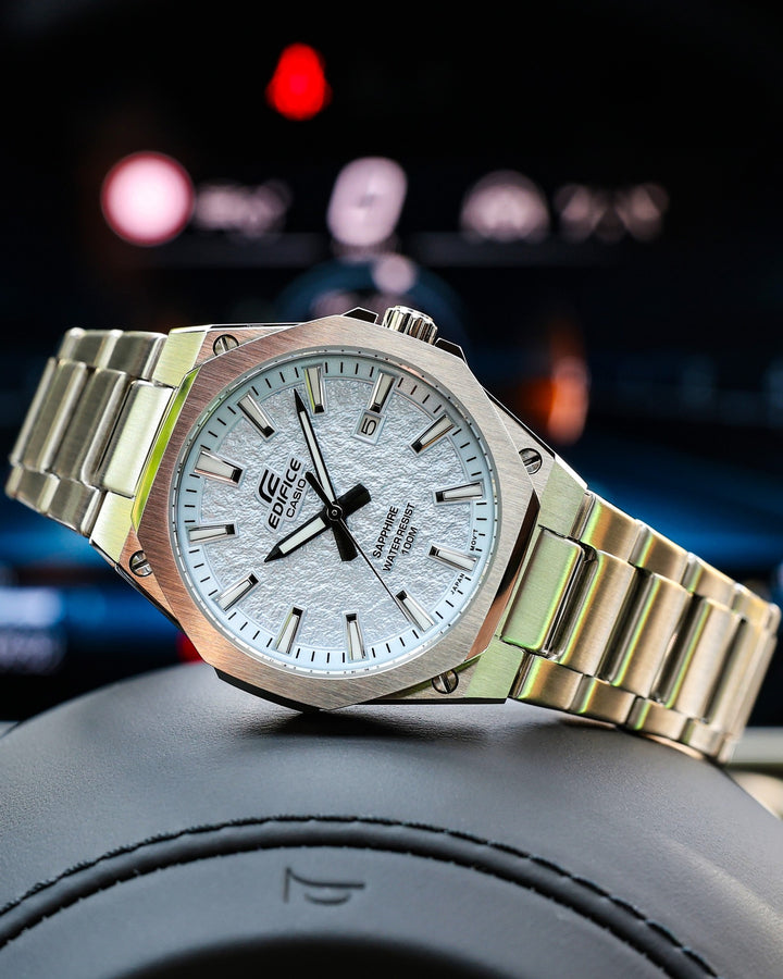 CASIO EDIFICE EFR-S108DE-2AVUDF QUARTZ 3 HAND ANALOG STAINLESS STEEL MEN WATCH