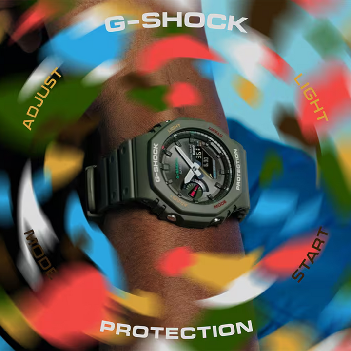 CASIO G-SHOCK GA-B2100FC-3ADR ANALOG-DIGITAL GREEN WATCH