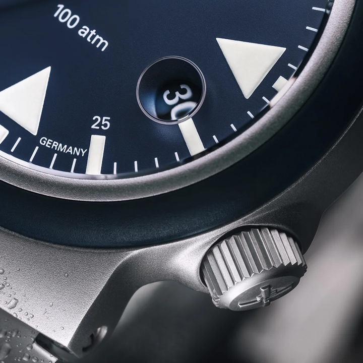 MÜHLE-GLASHÜTTE S.A.R. RESCUE-TIMER NAUTICAL BLUE M1-41-02-KB-II AUTOMATIC RUBBER STRAP MEN WATCH