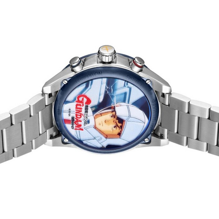 SOLVIL ET TITUS X MOBILE SUIT GUNDAM 'v GUNDAM' W06-03330-001 LIMITED EDITION SABER CHRONOGRAPH QUARTZ MEN WATCH