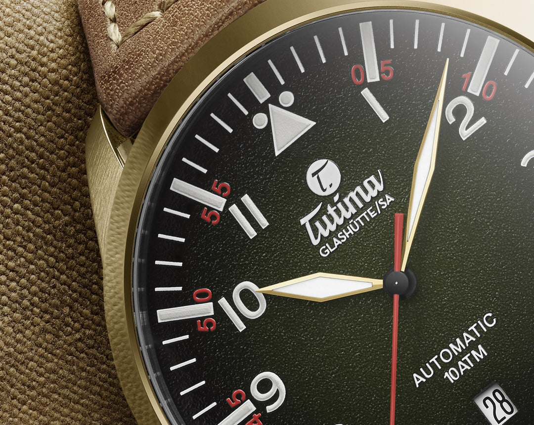 TUTIMA GLASHÜTTE 6115-03 FLIEGER AUTOMATIC LIMITED EDITION MEN WATCH