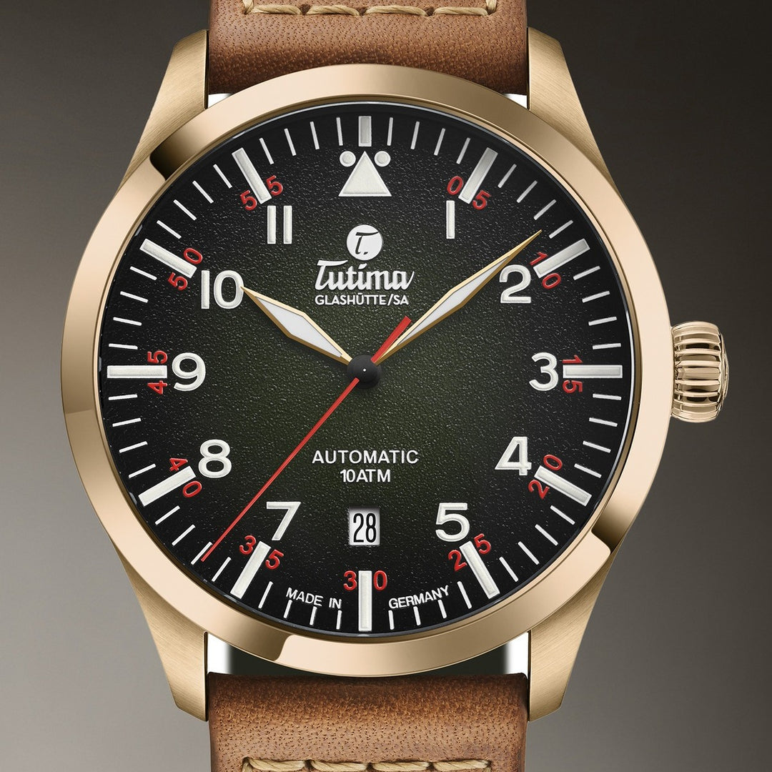 TUTIMA GLASHÜTTE 6115-03 FLIEGER AUTOMATIC LIMITED EDITION MEN WATCH