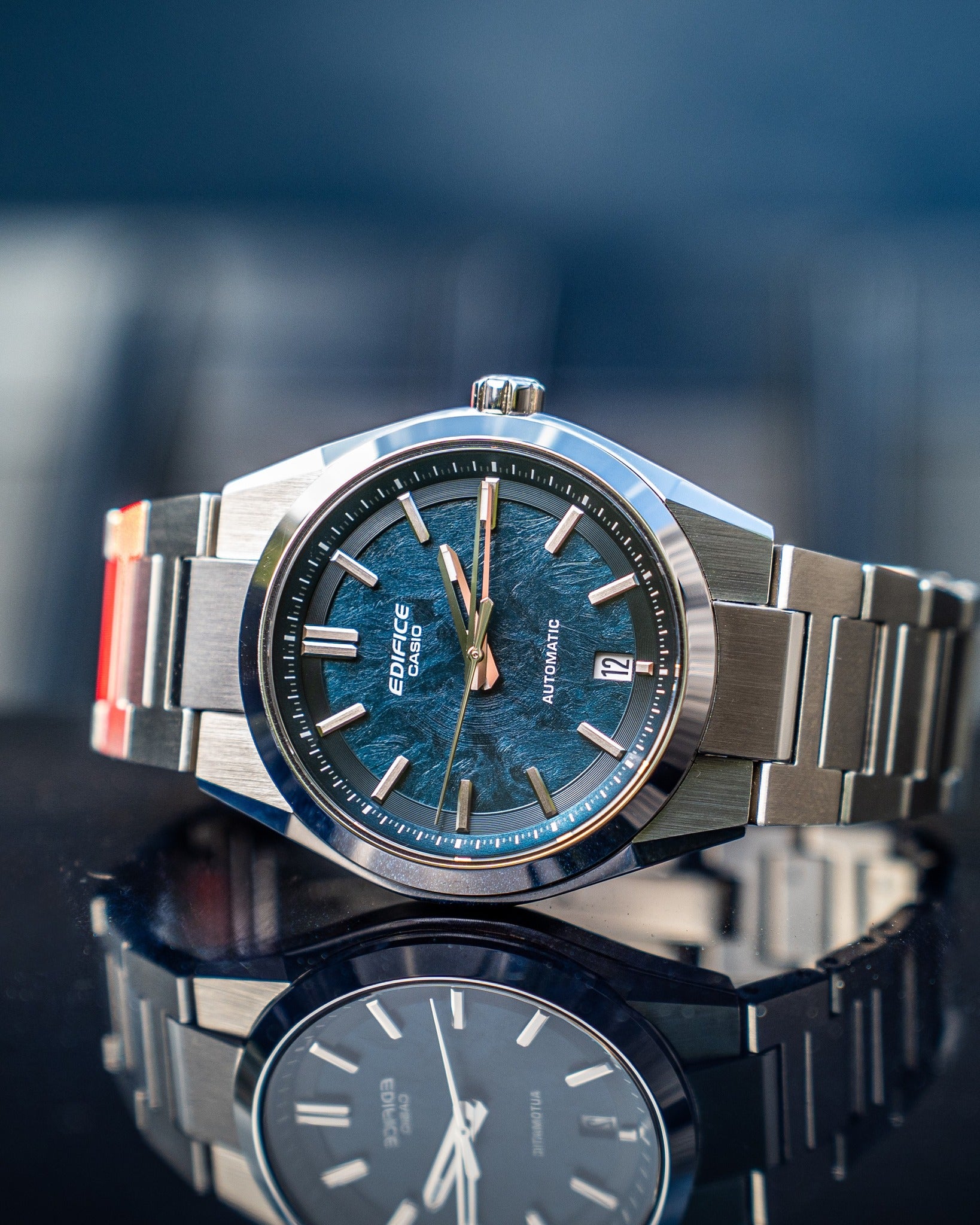 Casio Edifice EFK-100D-2ADR Auto Blue Sapphire | City Chain – City